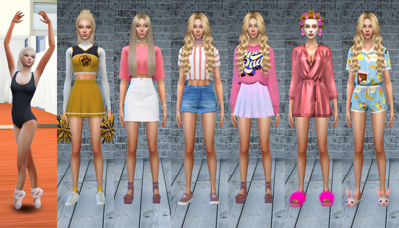 Sims 4 Rich Teen Girl Lookbook CC Haul Desire Luxe
