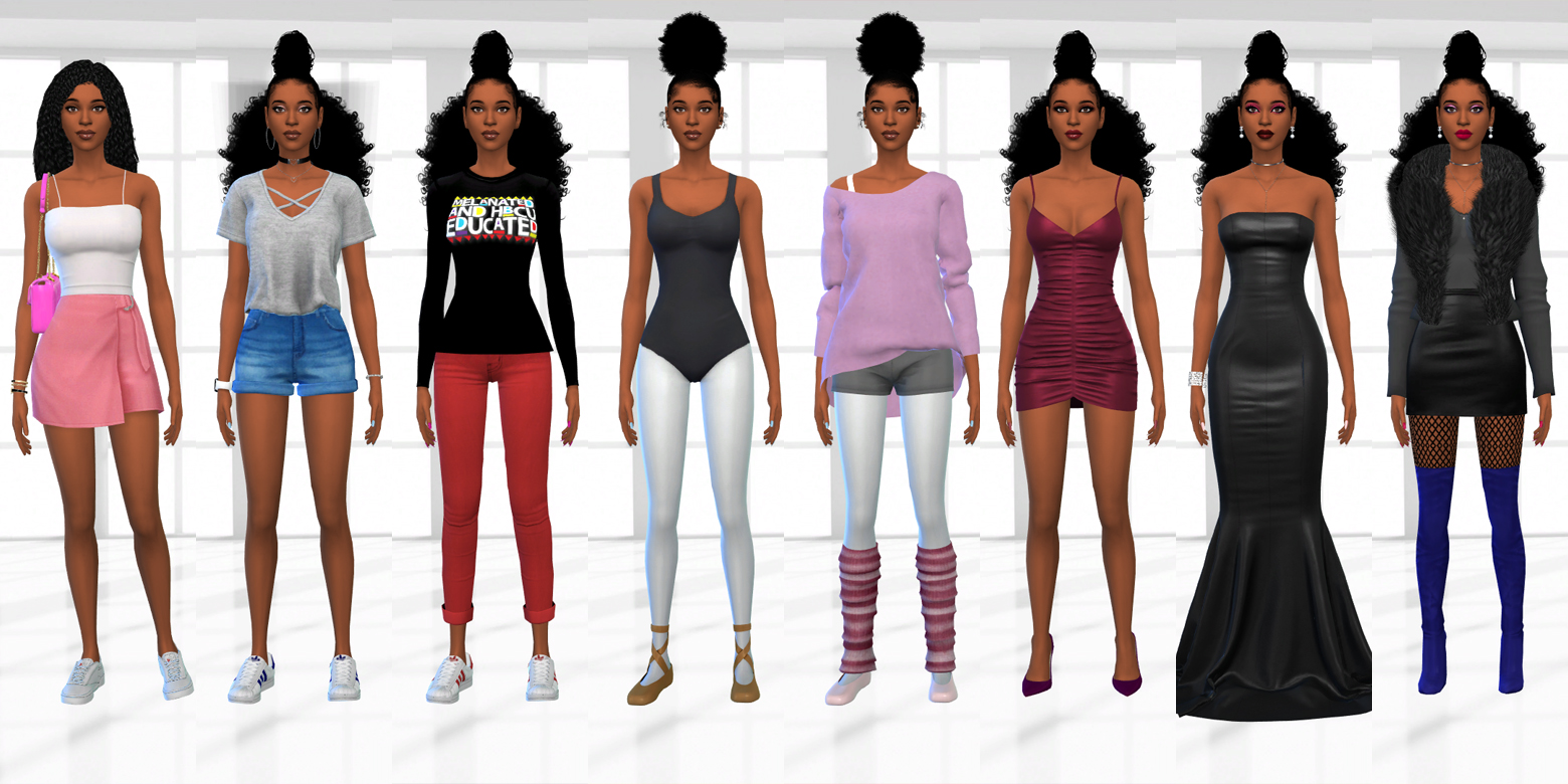 Sims 4 Hbcu Student Lookbook Cc Links Black Simmer Custom Content